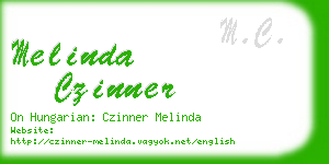 melinda czinner business card